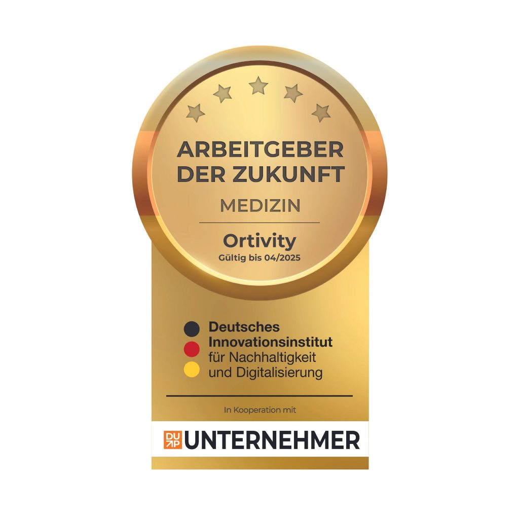 Ortivity mit dem Siegel „Arbeitgeber der Zukunft – MEDIZIN!” ausgezeichnet